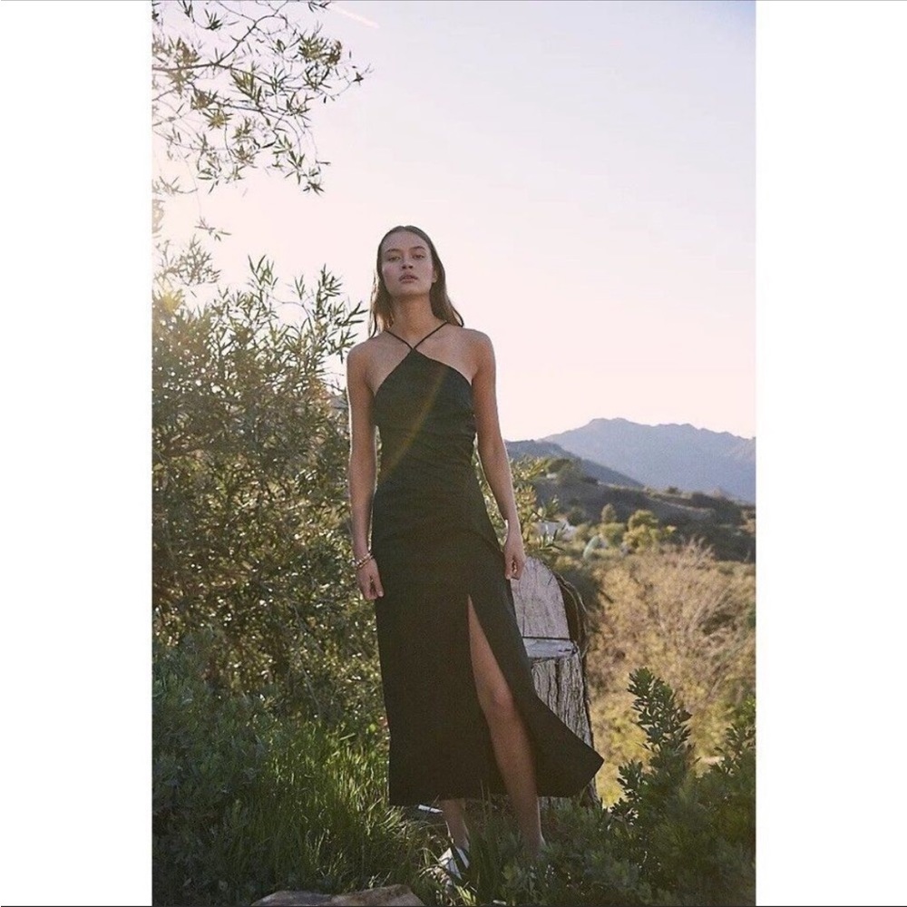 NWT black free people midi - size medium Maia Midid Dress